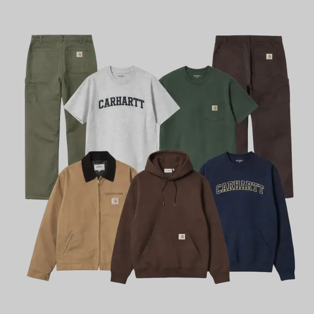 Lot de vêtements Carhartt au kilo pantalons vestes sweats - grossiste seconde main pour revendeur Vinted