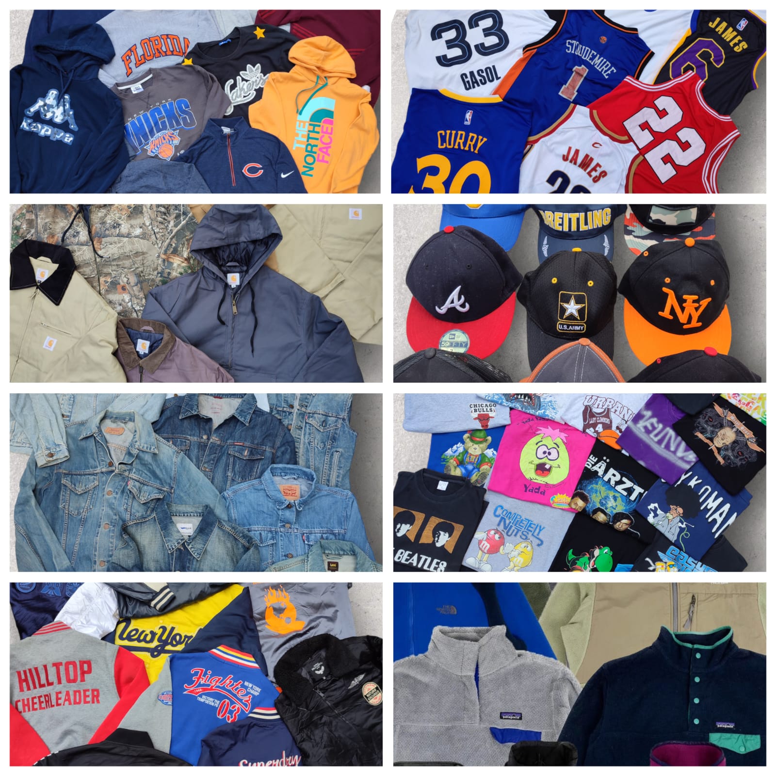 Lots de vêtements vintage de seconde-main de marque par un grossiste de vêtements