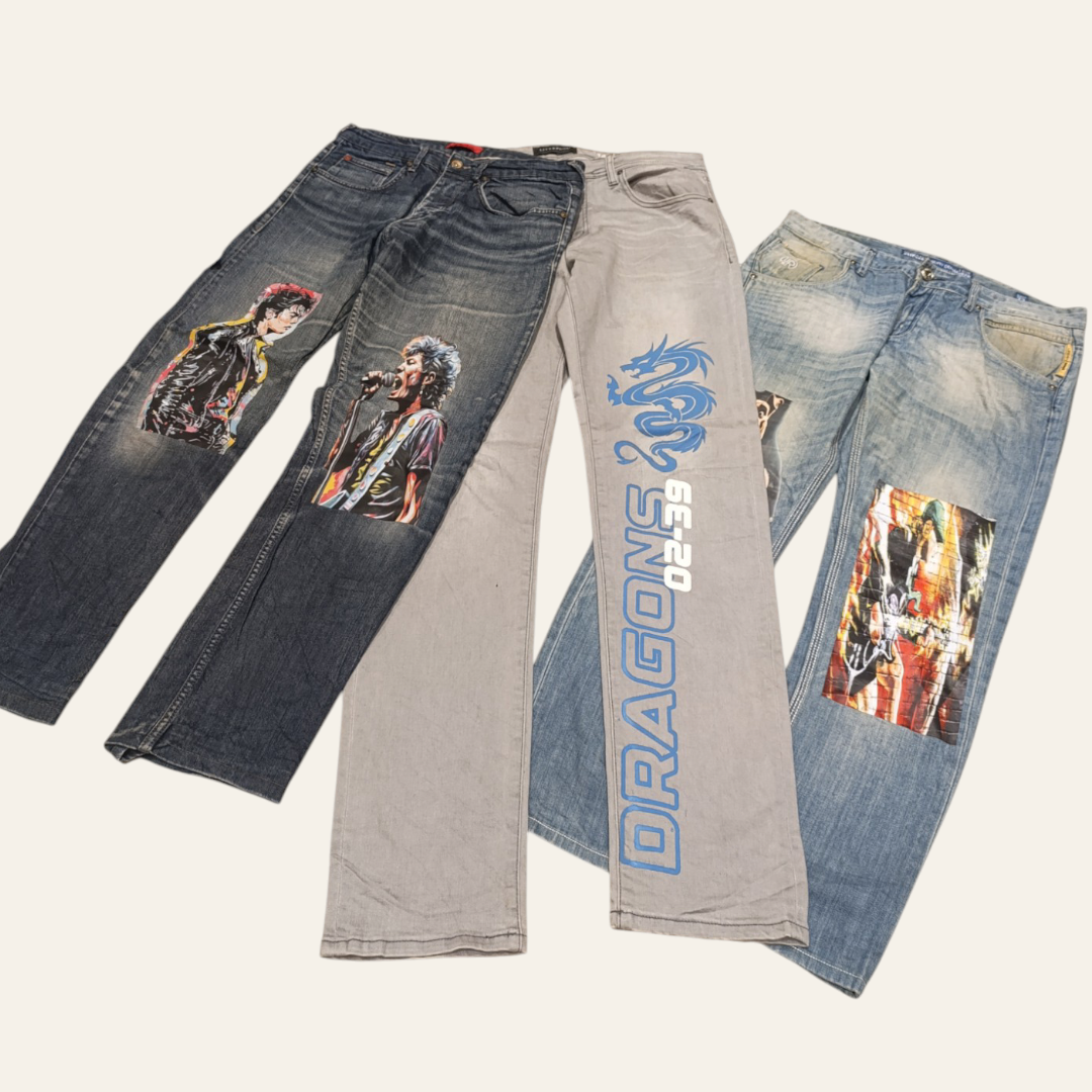 Hip hop pants printed