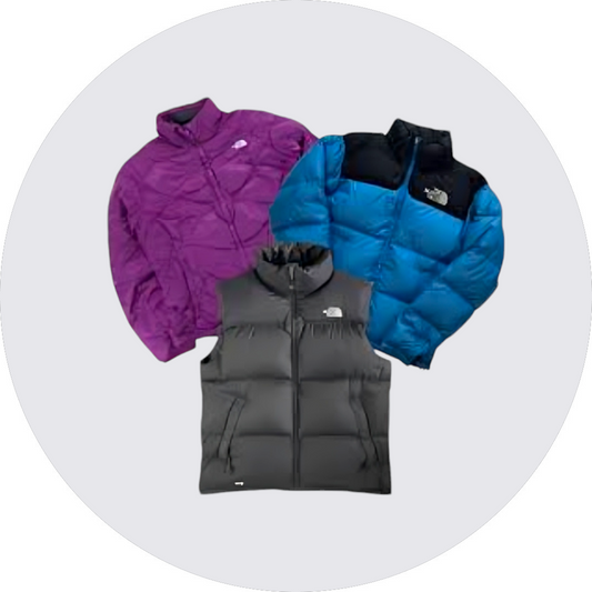 Box The North Face puffers